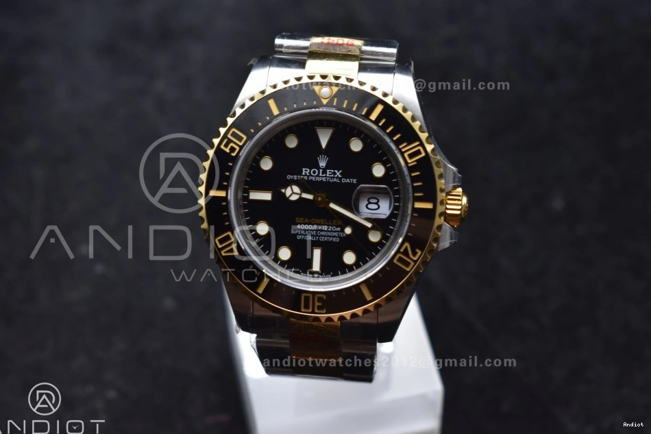 SS Sea-Dweller SS 126603 Best GMF Two on Tone Dial V3 Black YG Edition A2824 Bracelet YG 0211